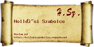 Hollósi Szabolcs névjegykártya