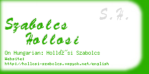 szabolcs hollosi business card